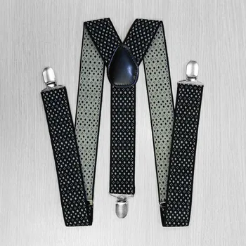 Pants suspenders wide (3.5 cm, 3 clips, black, texture) 54725
Pants suspenders wide (3.5 cm, 3 clips, black, texture) 54725