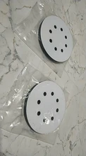Almohadilla de interfaz de esponja suave de 8 agujeros para lijado, discos de lijado de gancho y bucle para pulido de superficie irregular, 5 pulgadas (125mm), 2 uds.