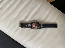 Reloj de pulsera de cuarzo con correa de cuero para hombre, cronógrafo Steampunk con tapa de Calavera, con cadena, 2019