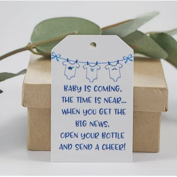 Custom Baby is Coming Tags-Open Your Bottle and Send a Cheer-Design Thank You Shower Tags-Navy Blue One Piece Themed Shower
Custom Baby is Coming Tags-Open Your Bottle and Send a Cheer-Design Thank You Shower Tags-Navy Blue One Piece Themed Shower