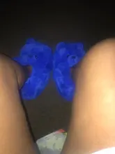 Zapatillas lindas de piel sintética antideslizantes para mujer, zapatos cálidos de invierno, con dibujos animados de oso de peluche, para el hogar