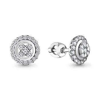 Aquamarine studs with cubic zirconia, 925 sterling silver
Aquamarine studs with cubic zirconia, 925 sterling silver