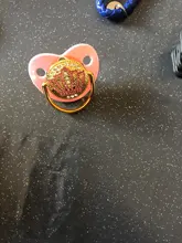 Chupete de bebé con diamantes de imitación, elegante accesorio infantil con brillantes, en color rosa