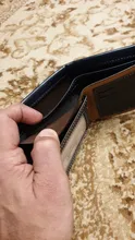 Cartera Vintage de cuero para hombre, monedero corto y delgado, tarjeteros, T002