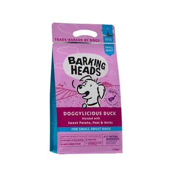 Barking Heads Bezer. d/dogs Mal breeds duck/Batat tiny paws 1,5 kg x 1 PCs 
Barking Heads Bezer. d/dogs Mal breeds duck/Batat tiny paws 1,5 kg x 1 PCs