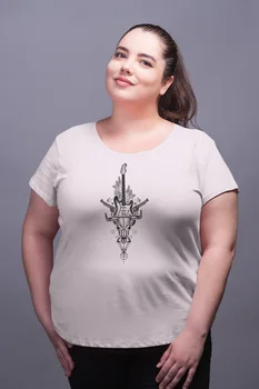 Angemiel Wear Rock World White Women Cotton Large Size T-Shirt 
Angemiel Wear Rock World White Women Cotton Large Size T-Shirt