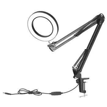 Flexible Desk Large 5X USB LED Magnifying Glass 3 Colors Illuminated Magnifier Lamp Loupe Reading/Rework/Soldering W/ Swivel Arm 
Flexible Desk Large 5X USB LED Magnifying Glass 3 Colors Illuminated Magnifier Lamp Loupe Reading/Rework/Soldering W/ Swivel Arm