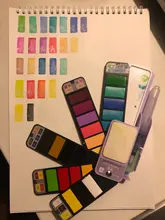 Juego de acuarelas para estudiantes, pinturas de pigmento portátiles con pincel de agua de Color brillante para exteriores, 18/25 colores, nuevo estilo