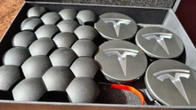 Tesla modelo 3 X S X de centro de la rueda tapas de cubierta de cubo tapa de tornillo Kit de neumáticos de accesorios de modificación de emblema de coche insignia