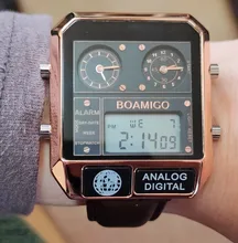BOAMIGO-reloj deportivo para hombre, LED, analógico, Digital, a la moda, regalo de Año Nuevo, masculino