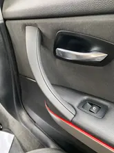 Manija interior de coche para BMW, manilla con cubierta embellecedora para panel de puerta, color gris, beige y negro, izquierda y derecha, para serie 3, E90, E91, 316, 318, 320, 325, 328