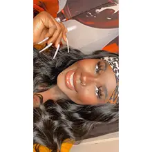 Isaic sintético ondulado largo peluca con diadema negro peluca con diadema s para las mujeres cabello Natural para diario de fiesta, fácil de usar