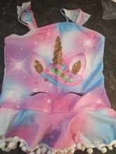 Bañador de unicornio arcoíris para niña, traje de baño de una pieza con estampado de sirena para niña pequeña, traje de baño bonito para niña