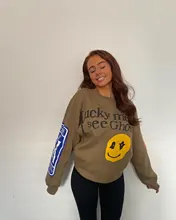 Sudadera con capucha de Kanye West para hombre y mujer, ropa con diseño de logotipo de Lucky me I see Ghost, chándal de algodón de serie Tour para Otoño e Invierno