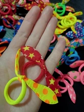 YWHUANSEN-coleteros con Orejas de conejo para bebé, Mini coleteros elásticos, accesorios para el cabello para niña pequeña, lazo para cabello, 50 unidades/lote