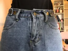 Nuevo mujer de moda Jeans de moda Harajuku recto pantalones de cintura alta, ropa de pierna ancha ropa azul Denim Vintage de lujo