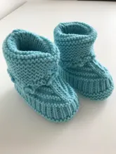 Zapatos de cuna para bebé recién nacido hecho a mano, para niños y niñas, botines de tejido cálido para invierno de ganchillo para primeros pasos, TQ
