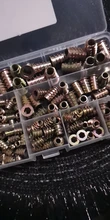 Insertos roscados tuercas, inserto de madera surtido Kit de herramientas, M4/M5/M6/M8 tornillo de muebles insertos perno sujetador (165 uds)