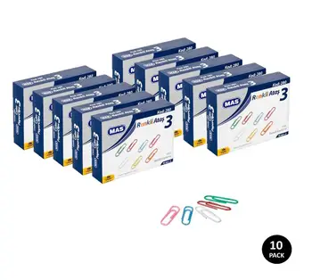 Mas PVC Free Color No 3 Silver Metal Notes Classified Photos Tickets Letter Paper Clip Bookmark School Office 10 Boxes, 500 Pcs 
Mas PVC Free Color No 3 Silver Metal Notes Classified Photos Tickets Letter Paper Clip Bookmark School Office 10 Boxes, 500 Pcs