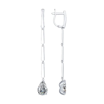 Silver earrings with cubic zirconia
Silver earrings with cubic zirconia