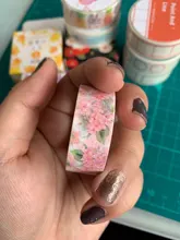 Cinta adhesiva decorativa con plantas y flores estilo japonés Kawaii, cinta adhesiva decorativa, pegatina para álbum de recortes, artículos de papelería con etiquetas