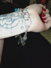 Pulsera SPN inspirada en la TV joyería Supernatural, brazalete de estrella, brazalete de espada, pulsera con cierre de garra de langosta, Sam, Dean, Winchester