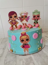 Decoraciones para fiesta de cumpleaños para niños, muñecos LOL DIY, suministros de decoración de temática, vasos, platos, cucharas, decoración de pastel de boda, regalos