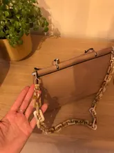 Bag-Accessory Replacement-Chain Shoulder-Handle-Chain Luxury Strap Acrylic Beige Resin