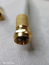 Conector tipo rosca 75-5 F para Cable coaxial de antena de TV satélite RG60, diámetro de giro mm, dorado, Imperial, 10 Uds.