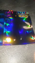 Bolsas con cierre iridiscente para cosméticos, bolsas de plástico iridiscentes con cremallera holográfica, 100 Uds.