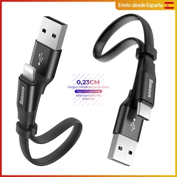 BASEUS Minicable Type C/Lightning to USB fast Load and simultaneous data Transfer 2A/0,23 M
BASEUS Minicable Type C/Lightning to USB fast Load and simultaneous data Transfer 2A/0,23 M