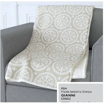 Blanket Gianini for sofa Plaid Sedalina Beige 125x155 cm 
Blanket Gianini for sofa Plaid Sedalina Beige 125x155 cm