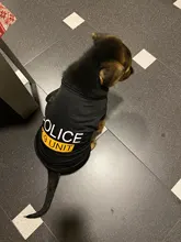 Traje de policía para Cosplay de perros y gatos, chaleco elástico negro, camiseta de cachorro, accesorios, ropa, disfraces