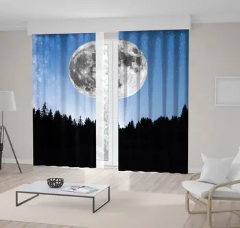 Curtain Super Moon Stars Milky Way Night View with Pine Tree Forest Mountain Silhouette Blue and Black Photo Print
Curtain Super Moon Stars Milky Way Night View with Pine Tree Forest Mountain Silhouette Blue and Black Photo Print
