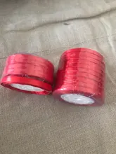 Cintas de satén de Color sólido, decorativo caja de regalo de boda, cinta para envolver manualidades DIY, blanco, rosa, azul, rojo y amarillo, 22 metros (25 yardas) 6mm