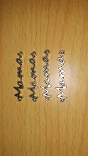 WYSIWYG 20pcs 37x8mm palabra mamá conector colgantes joyería mamá conector colgantes encanto mamá conector