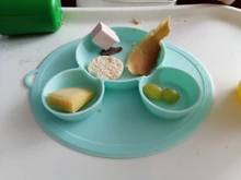 Platos tipo tazón alimentación de bebé, plato de silicona integrado para niños, platos de Silicagel para bebés
