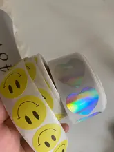 Pegatina de cara sonriente para niños, rollo de 500 uds, pegatina de recompensa, etiquetas de puntos amarillos, cara sonriente y feliz pegatinas de juguete para niños