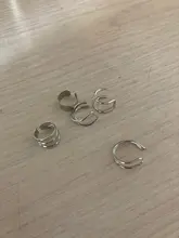 3 uds moda Simple liso puños de oído pendientes de Clip pendientes largos aretes pendientes para las mujeres sin Piercing falso cartílago pendientes de joyas de regalo