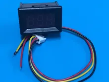 0,36 DC 0-100V Mini voltímetro Digital LED rojo verde azul LED Detector de voltaje del coche DC 2,3-30V calibrador de lectura 2 3 Cable