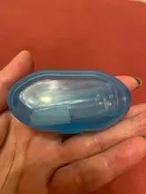 Cepillo de dientes con caja para dedos de bebé, cepillo de limpieza de goma suave de silicona para niños, masaje transparente, cuidado Dental