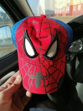 Gorra de béisbol con bordado para niños, gorro de béisbol con bordado de dibujos animados de Spiderman, ajustable, Hip-hop, transpirable, para verano, sombreros de niños