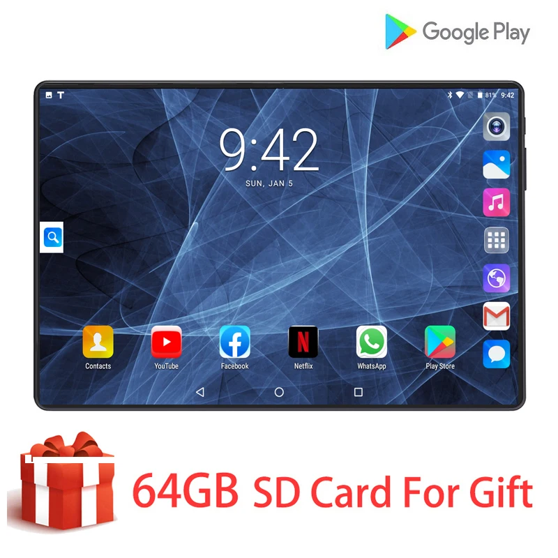 Tablet Android 4G LTE Octa Core 4G LTE Android 9.0 6GB RAM 128GB ROM Wifi GPS Phone call 10 Inch Glass Screen Tablet pc 10.1
Tablet Android 4G LTE Octa Core 4G LTE Android 9.0 6GB RAM 128GB ROM Wifi GPS Phone call 10 Inch Glass Screen Tablet pc 10.1