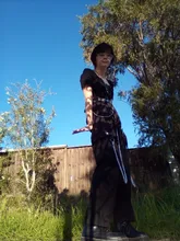 QWEEK-pantalones Cargo de estilo Harajuku gótico para mujer, capris Punk con cadena de pierna ancha, ropa de calle de talla grande de estilo coreano, ropa de calle femenina, Emo