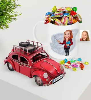Personalized Women 'S Teacher Platter Nostalgic Red Metal Beetle and Mug Haribo Candy Seti-3
Personalized Women 'S Teacher Platter Nostalgic Red Metal Beetle and Mug Haribo Candy Seti-3