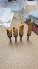 Plantilla de vástago de 8mm para carpintería, broca de enrutador, broca, fresa escariadora recta, recortadora de limpieza, cortador de espiga embellecedor empotrado, 1 ud.