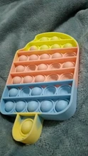 Pop-juguetes para aliviar el estrés para adultos, juguetes antiestrés, tablero de helado blando y estrujable, Burbuja antiestrés