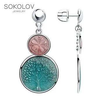 SOKOLOV drop earrings with stones in silver with enamel, fashion jewelry, 925, women's/men's, male/female, women's male, long earrings
SOKOLOV drop earrings with stones in silver with enamel, fashion jewelry, 925, women's/men's, male/female, women's male, long earrings