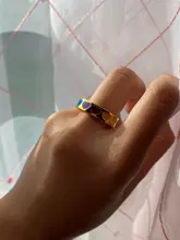 Anillo de corazón de amor esmaltado para mujer, sortija Vintage Bohemia colorida, 2021
