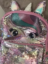 Unicornio lentejuelas niños Mochila de niños bolsas para la escuela Mochila para chicas adolescentes de dibujos animados lindo mochilas grandes Mochila